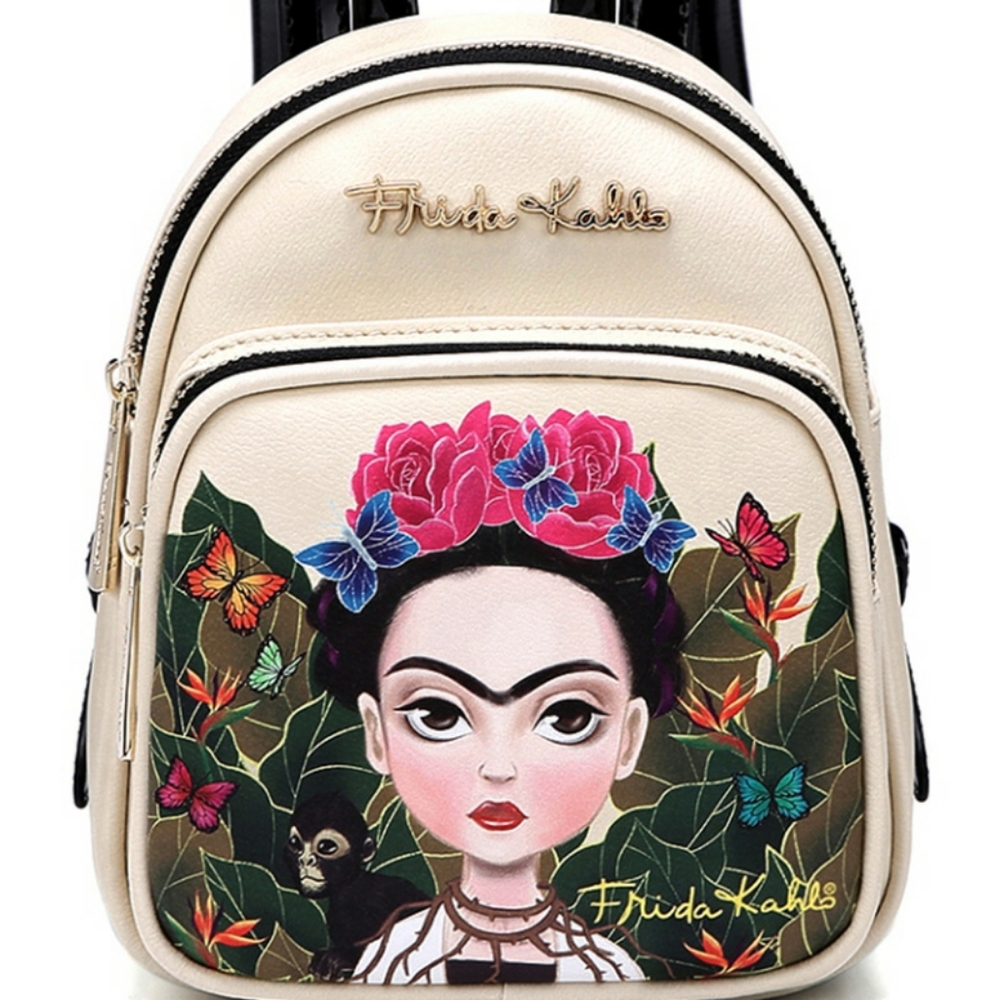 Cartoon Frida Kahlo Mini Backpack